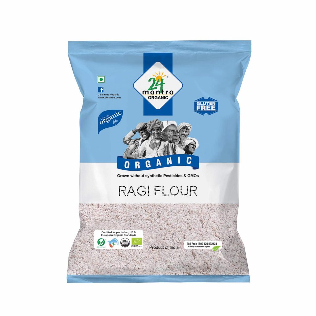 Vedaka Ragi Flour (Nachni Atta), 1 kg - Bisarga: Online Supermarket In ...