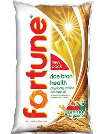 Fortune Rice Bran Health Oil, Cooking Oil for Healthier Heart, 1l Pouch