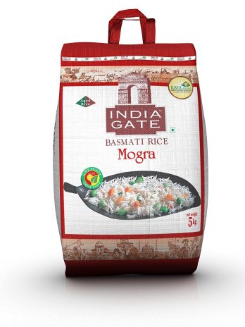 INDIA GATE Mogra Aged Broken Grain Basmati Rice, 5 Kg pack