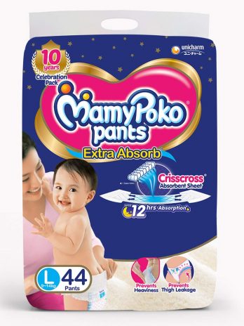 Mamypoko Pants Extra Absorb Diaper, Large (Pack of 62)