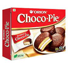 ORION Choco Pie, Chocolate Coated Soft Biscuit, 4 x 12 Piece Pack 450/-