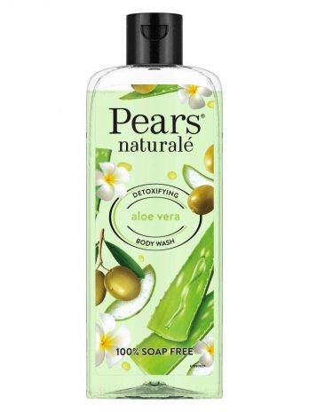 Pears Naturale Detoxifying Aloevera Bodywash, With Olive Oil & Aloe Vera, Paraben Free, Soap Free
