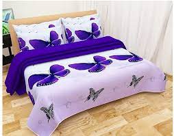 Purple bed cover