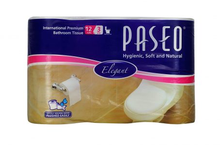 Paseo Superior 3 ply Toilet Roll Paper Tissue - 12 Rolls -Bisarga Online Supermarket India