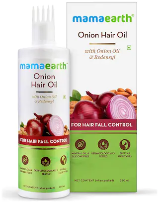 Mamaearth Onion Hair Oil for hair growth with Onion & Redensyl for Hair Fall Control – 250ml