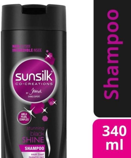 SUNSILK Stunning Black Shine Shampoo (340 ml)